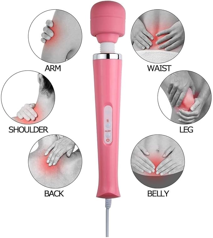 Power Massagers Tool Electric Foot Neck Back Hand Leg Arm Shoulder Massage Aches Sports Recovery for Women (Pink Big and Pocket Massager)