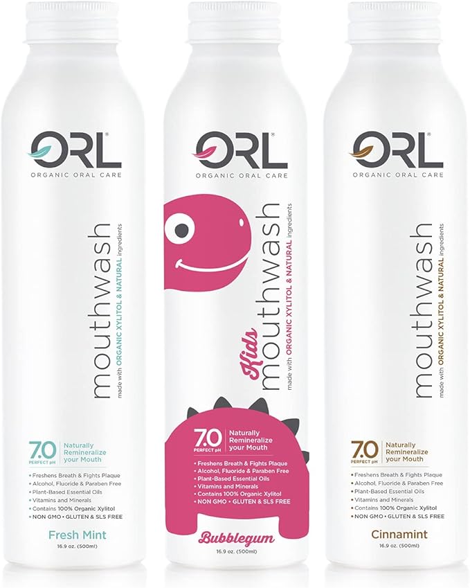 ORL Natural &amp Organic Mouthwash Uniquely Formulated to Clean Your Mouth Whiten Your Teeth Strengthen Tooth Enamel