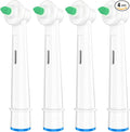 Interdental Replacement Toothbrush Heads for Oralb Electric Toothbrush Ortho and Power Tip Bristle Replacement Head - 4-Pack | Braces Brush Heads | Interproximal Clean (White One Size)