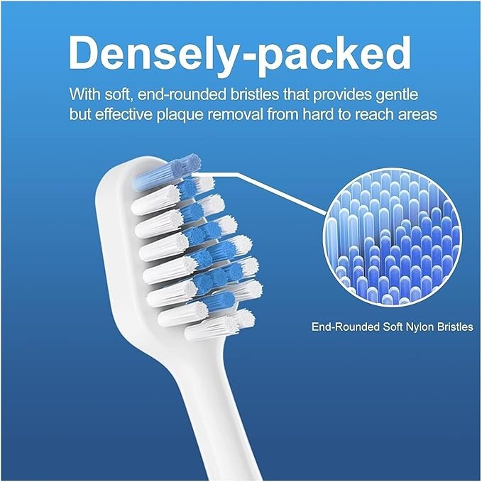 20 Replacement Heads for Electric toothbrushes Suitable for WP-862 WP-872 WP-877 WP-882 WP-892(20pcs White)