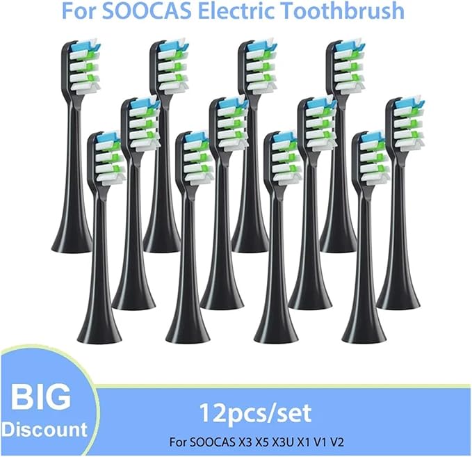 Compatible for 12pcs Replacement Brush Heads for X3 X5 X3U X1 V1 V2 Head with(12 Pink)
