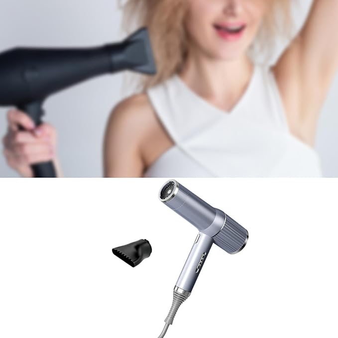 Generic Portable Hair Tool with Nozzle for Styling Curly Hair in Hotels gray 1 Nozzle