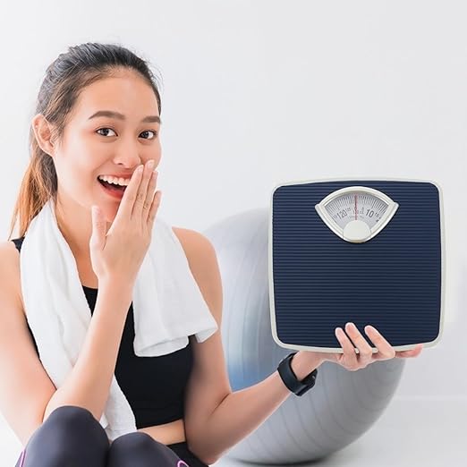 HEALLILY Weighing Bathroom Scales Home Scales for Body Weight Bathroom Body Digital for Body Weight Weight Scales Body Fat Mechanical Pu to Rotate Spring