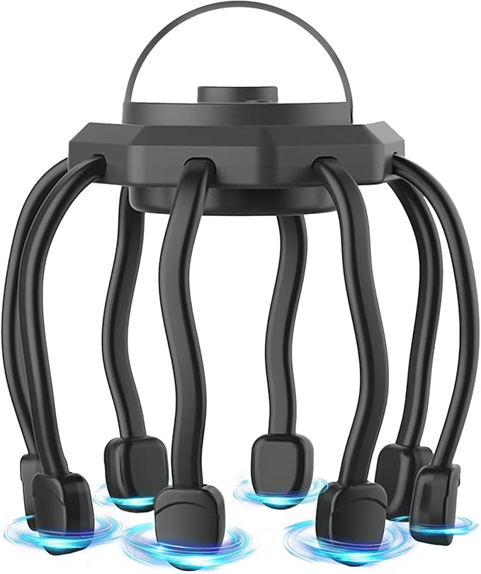 Electric Scalp Massager Head Massager Scalp Stress Relax Kneading Hair Massage with 3 Modes 360 Degree Hair Massager Cordless Portable Head Scratcher for Stress Relax