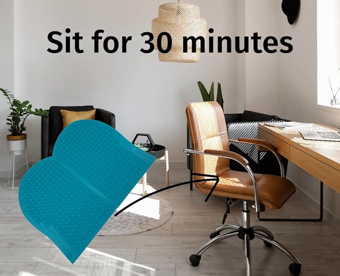 sweetcheeks Cellulite Massage Mat with Custom Carrying Case Boosts Circulation for Smoother Skin – Reduces Cellulite Appearance While You Sit – Cordless &amp Portable Design – Turquoise (Flexible)