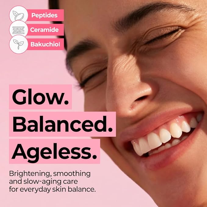 Rebiome Anti-Aging Moisturizer for Mature &amp Sensitive Skin with Bakuchiol Peptides &amp Ceramides Anti-Wrinkle &amp Barrier Repair Hydrating Daily Facial Moisturizer 1.69 fl oz