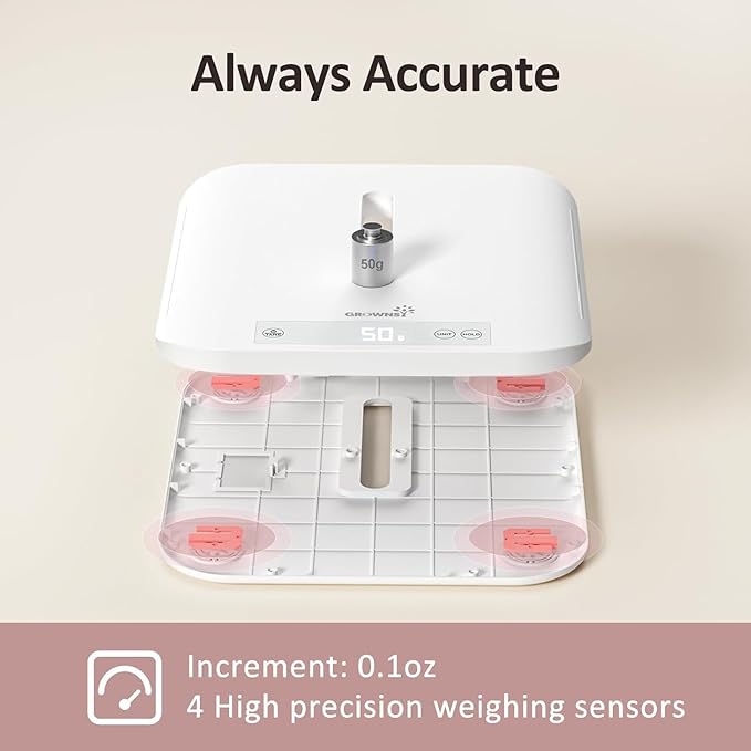 Baby Scale Multifunctional Baby Weight Scale Pet Scale for Puppy Cat Adult Scale Up to 330lbs Accurate Digital Scale with Hold Function 27-inch Height Measurement 5 Units LED Screen