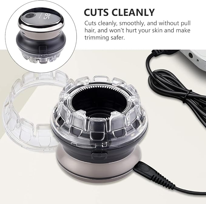 1set Professional Salon Hair Clipper Trimmer Self-Service Clipper LCD Display Rechargeable Low Noise for Men Grooming