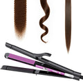 3 in 1 Hair Straightener Curling Iron Flat Iron &amp Hair Crimper Tool – Ceramic Plates Dual VoltagePRITECH Professional Hair Tool Fast Heating Hair Styling Tool for Women Salon or Travel Use