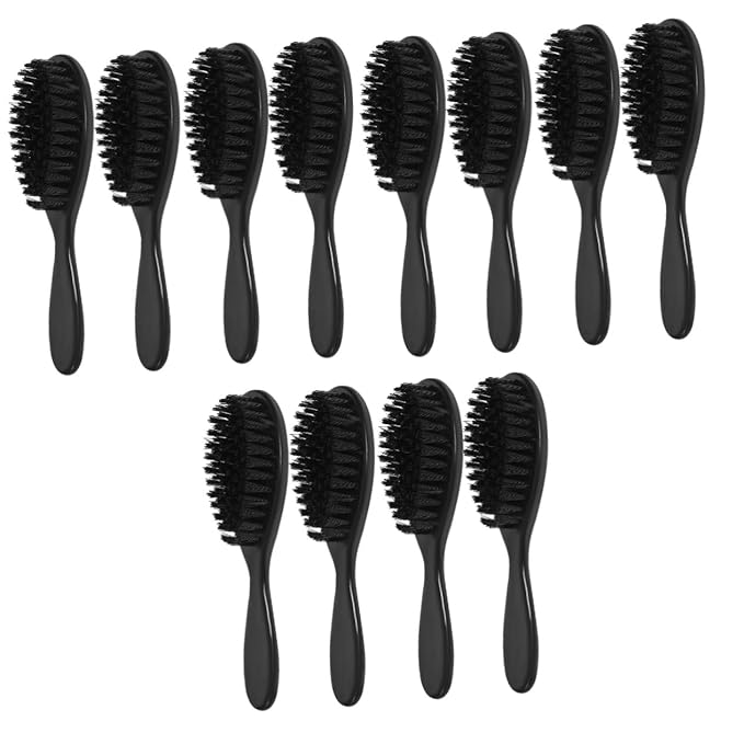 FOMIYES 12pcs Beard Sweep Brush Bristle Grooming Tool for Men for Beard Care and Hair Cleaning Compact Design for Travel Use