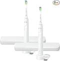 Philips Sonicare Electric Toothbrush with DiamondClean Brush Head 2-Pack Bundle Rechargeable Electric Tooth Brush with Pressure Sensor Sonic Electronic Toothbrush Travel Case White