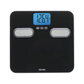 Taylor Men's Body Composition Bathroom Scale for Body Weight - 400 lb Capacity Blue Backlight Display 10-User Profiles Body Composition Analysis Fits Up to Size 12 Shoe Black