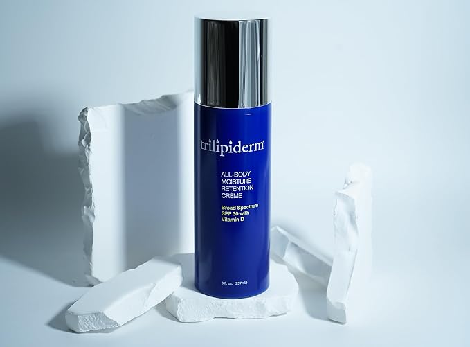 Trilipiderm Beach Lover Bundle - All-Body Moisture Retention Crème &amp Protective Day Crème Broad Spectrum SPF 30 Sunscreen Lotion Set for Face and Body Travel Size