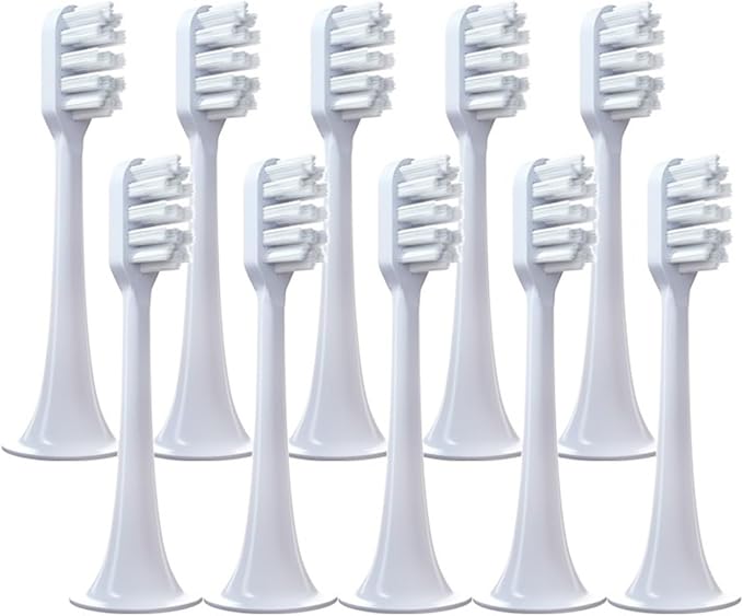 8/10PCS Replacement Toothbrush HeadsCompatible for Xiaomi T300 T500 Sonic Electric Teeth Brush Soft Teethbrush Nozzles(10 White Soft)
