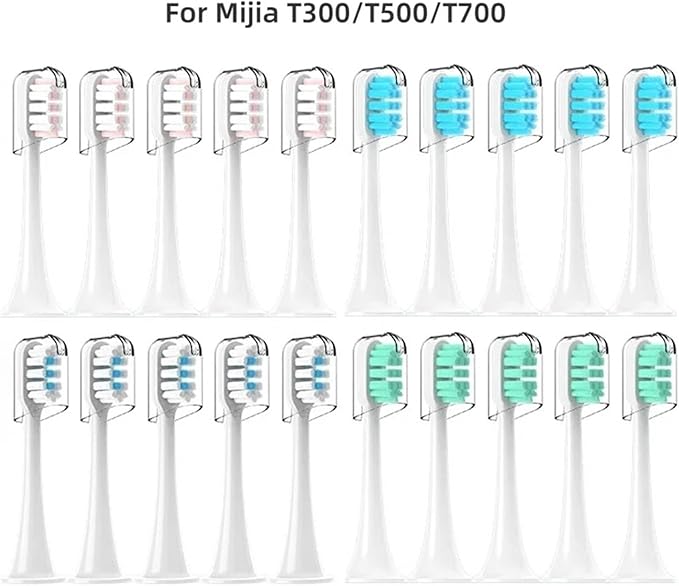 20Pcs Sonic Electric Toothbrush Head T300 T500 T700 Replacement Universal SuitableCompatible for XIAOMI/MIJIA Series(Gold)