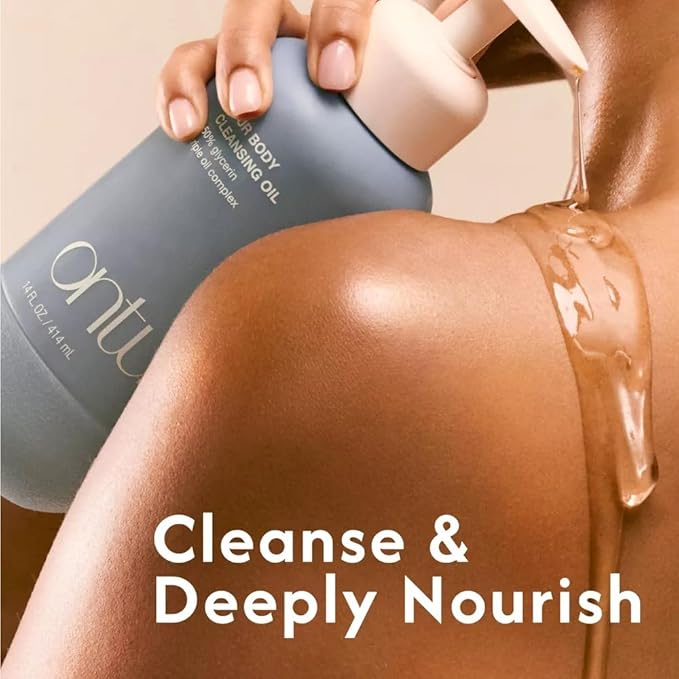 Ontu Oil-to-Milk Hydrating Body Wash – Cleansing Oil with Glycerin &amp Triple Oils Vanilla Musk 14 oz