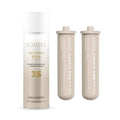 Sonrei Clearly Zinq Hydrating Tinted Facial SPF 35 + Anti-aging Growth Factor Sunscreen Mineral Gel &amp Primer | Broad Spectrum UV Protection | Water Resistant Vegan | Non-greasy with 2 REFILL 3-P