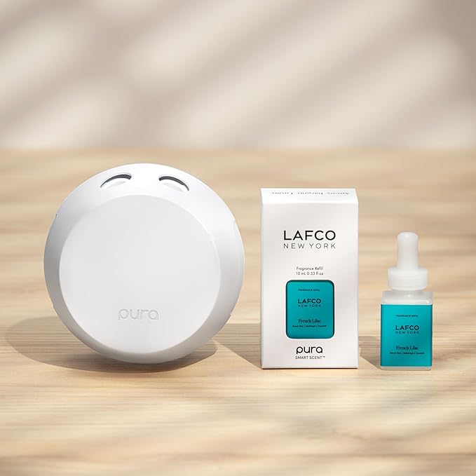 LAFCO New York Pura Smart Device Refill French Lilac - Pack of 2 - Each Vial Delivers Up to 2 Weeks of Fragrance Life - Made in the USA