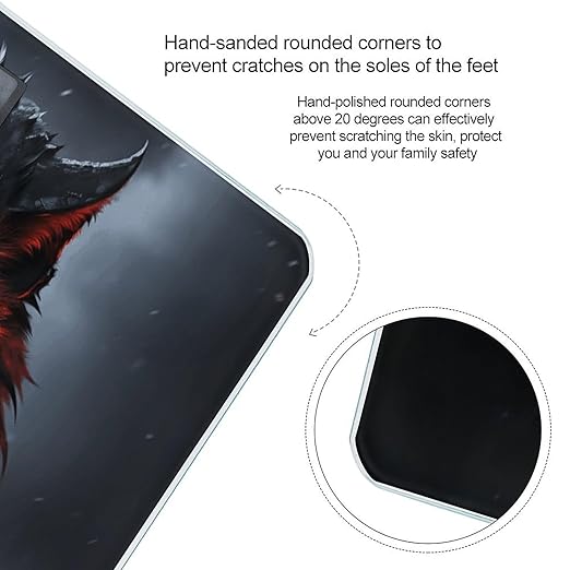Big Black Wolf with Red Eyes Bathroom Scale Rounded Smart Scale for Body Weight Automatic Power On/Off Weight Scales Accurate Bathroom Digital Scales for Pet Home Bedroom Kitchen