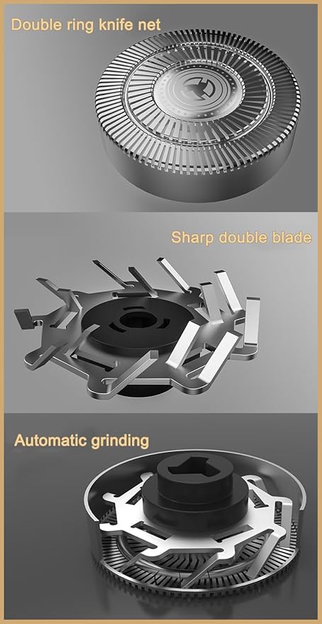 Head Shavers for Bald Men 5 in 1 Men Shaver Hair Clipper Wet &amp Dry Nose Hair Trimmer Face Washer Chargeable 5 Cutter Head for Shaving Haircut Shaved Blad