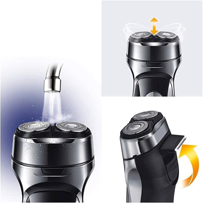 Electric Shavers for Men Mens Electric Razor Dry Wet Waterproof Man Rotary Facial Shaver Portable Face Shaver Cordless Travel Rechargeable Led Display