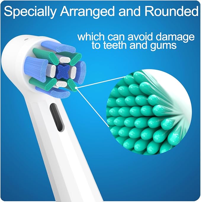 8 Pack Replacement Toothbrush Heads Compatible with Oral B iO Brush Heads for Oral-B iO 2/3/4/5/6/7/8/9/10/7G Series with Covers White
