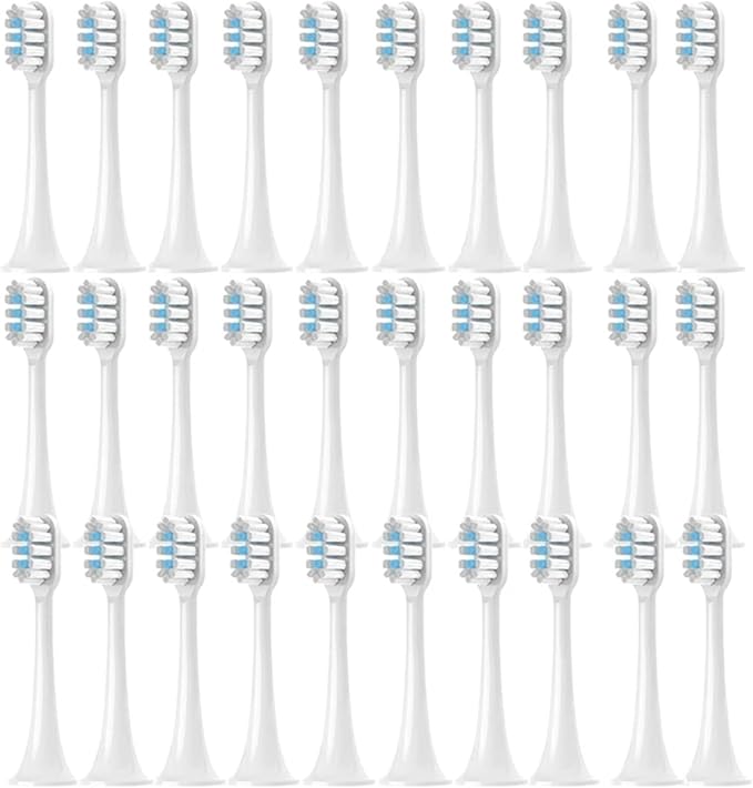 T300/T500/T500C/T700 Replacement Toothbrush Heads for Soft Bristle Brush(White-30pcs)
