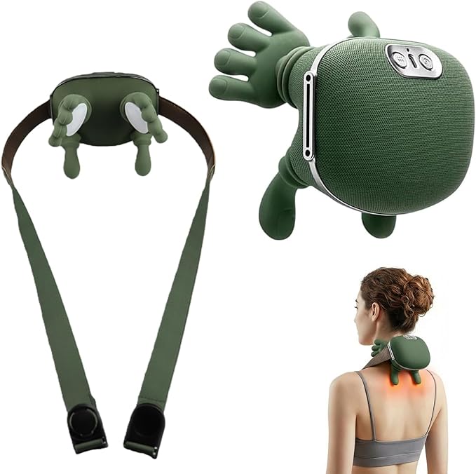 Neck Massager with Heat Shiatsu Massager for Neck and Back with 4D Kneading Portable Electric Shoulder Massager for Pain Relief Rechargeable Deep Tissue Massager for Home Office Travel Use