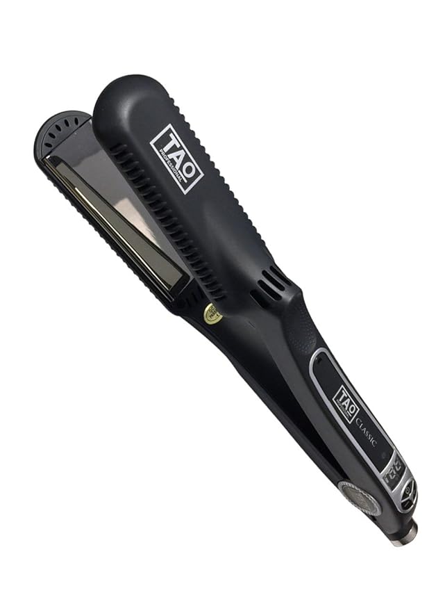 TAO Pro - Nano Titanium Plate Hair Straightener - Styling Iron with Digital Controls - Dual Voltage - Built-in ION Generator - Lifetime Warranty- Heats to 450 degrees