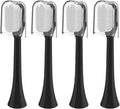2/4PCS Ultra-fine Soft Toothbrush Gum Care Sensitive Nano Brush Heads forCompatible Phili HX3/HX6/HX9(4PCS Black)