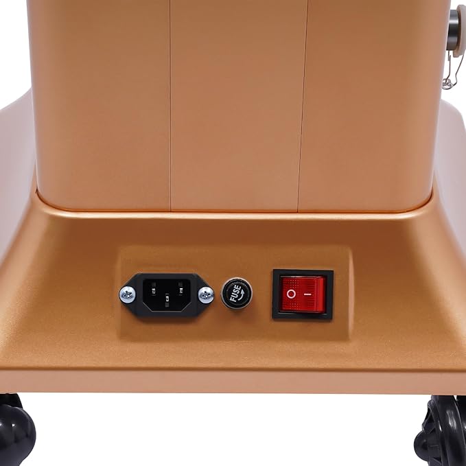 Nano Hair Steamer Professional Micro Mist Hair Color Processor with 2 Vaporizing Caps 650W Vertical Hair Care Machine with Rolling Wheels Salon Spa Equipment for Deep Hair Care Repair Hair Styling