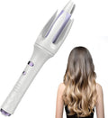 Automatic Rotating Curling Iron1.1 Inch Curling Wand with 3 Temp Ionic Hair Waver with Anti-Scald Design Dual Voltage Hair Curler Ceramic Coating for Long-Lasting Waves
