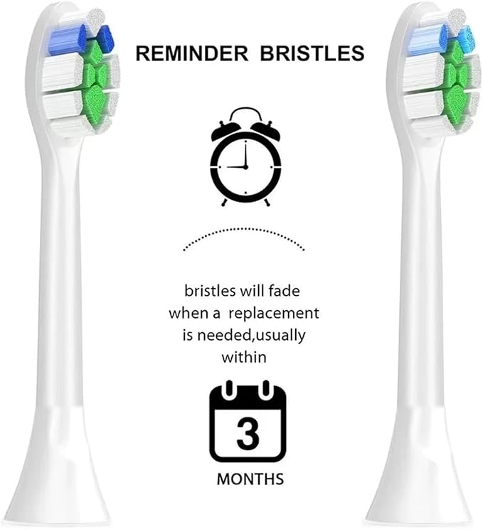 Compatible for Philips Sonicare Toothbrush Brush Head Replacement Heads HX3/HX6/HX9 Series HX3210/3211/6150/6500/6510/6530/9342/6730(4P1 4P2)