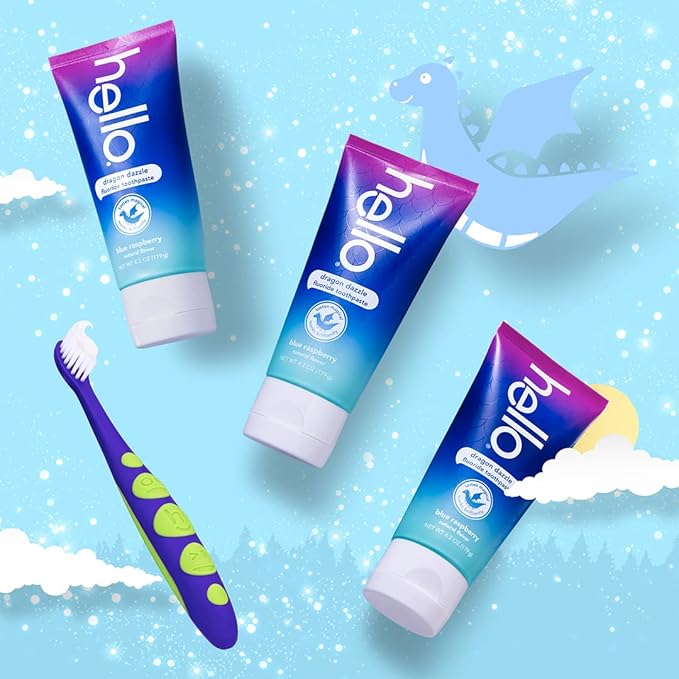 hello Deodorant Variety Pack (Coconut Citrus Sage) + Toothpaste Variety Pack (Unicorn Strawberry Dragon) for Women Men Kids