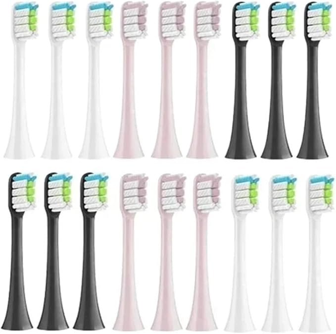 Sonic Electric Toothbrush Heads Compatible for X3 X5 X3U X1 V1 V2 Replacement Nozzles with Anti-dust Cap(3Black 4Pink)