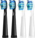 4/8pcs Replacement Brush Heads for Electric Toothbrush Head Bristle Refill Efficient Tooth Cleaning(2Black 2White)