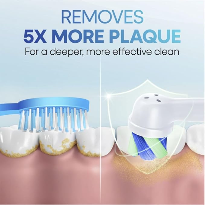 Replacement Toothbrush Heads for Oral-B Braun - 12 Pack Electric Toothbrush Head Refills Compatible with Pro 500/1000/3000/5000/7000 Vitality Triumph
