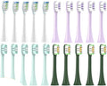 Compatible for SOOCAS - 14PCS Replacement Toothbrush Heads Fit X3S/X3U/X3Pro/D2/D3S/D5 Soft Bristle Nozzles(14 Mint Green)