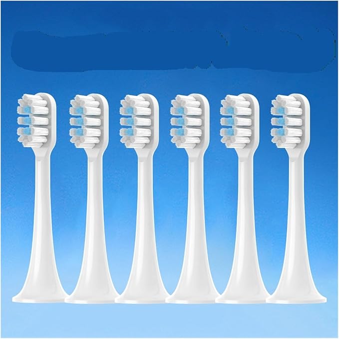 4/8/12/16PCS Compatible for MIJIA T302 Replacement Toothbrush Heads Sonic Electric Vacuum DuPon Soft Bristle Brush(T302 White Blue-4pcs)