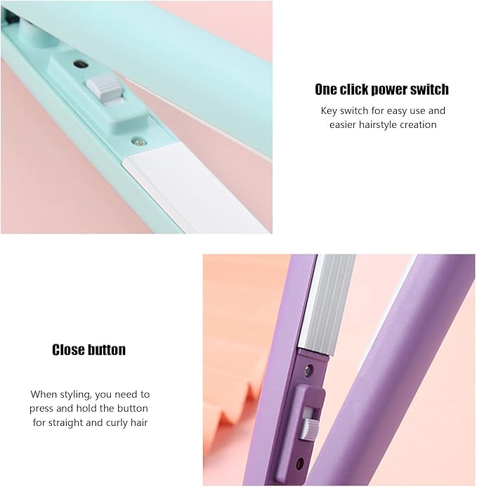 Hair Straightener2025 New 2-in-1 Curling Wand &amp Flat Iron Hair Straightener and CurlerProfessional Ceramic Dual Voltage Flat Iron Mini Hair Straightener for Gift Home Salon Travel