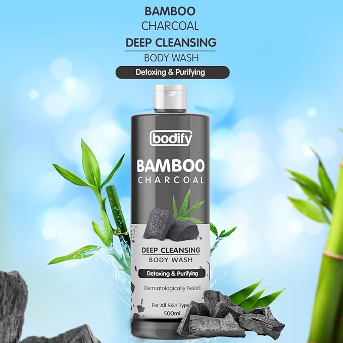 Charcoal Deep Cleansing Body Wash 500 Ml | Detoxing &amp Purifying | Paraben Free | All Skin Types