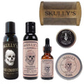 Skully's Ultimate Timber Beard Care Kit (Woodsy Warm Amber Scent) - Beard Oil Beard Balm Beard Comb Beard Conditioner Mustache Wax for Men