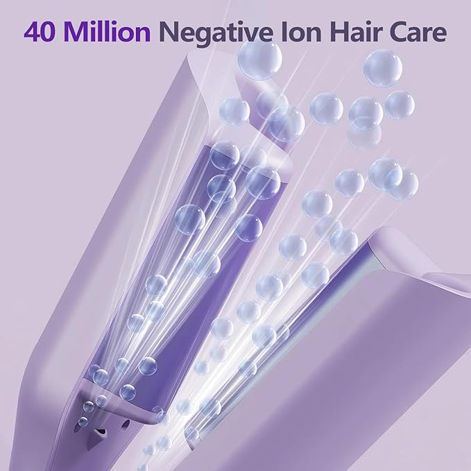 32mm Curling Iron Hair Crimper Waver Wave Curling Iron with Anti-ScaldIonic Deep Waver Hair Curler Crimping Tool