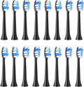 Compatible for Fairywill P11 T9 P80 Toothbrush Heads 16/32pcs(32black)