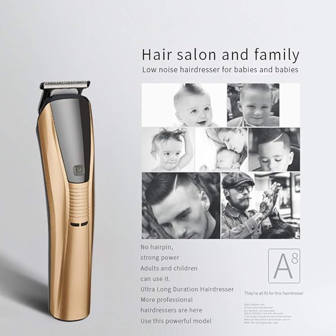 QWEASDF Professional 6-in-1 Multifunctional Electric Hair Clipper Kit Beard Trimmer Nose Hair Trimmer Body Shaver Side Trimmer Full-Body Waterproof USB Charging Suitable for The Whole Family
