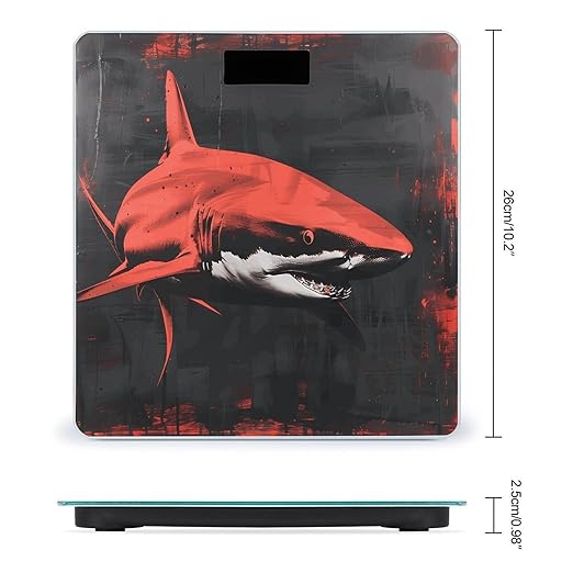 Red Black Shark Scale for Body Weight Smart Scales Digital Bathroom Scale High Precision Weighing Scales with Large Display Weighing Machine for People