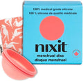 nixit Menstrual Disc | Ultra-Soft Medical-Grade Silicone | Reusable | Holds 2X Period Cup or 6 Tampons | 12-Hour Protection | Light &amp Heavy Flow | Menstrual Cup Pad &amp Tampon Alternative