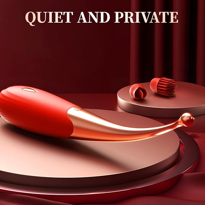 Portable Vibrating Massager -Clitioral Sucker Relaxes Muscles Heating Modes Viboators Toy Couples- for Body and Back Foot Silent Personal for Sports Massage Adult Tools Relaxation 1012P7c (Rose red)