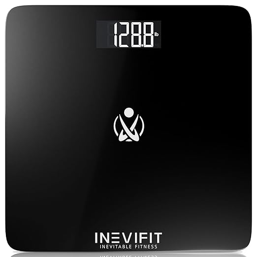 INEVIFIT Bathroom Scale Highly Accurate Digital Bathroom Body Scale Measures Weight up to 400 lbs. Includes Batteries