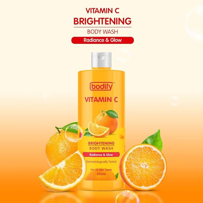 Vitamin C Brightening Body Wash 250 Ml | Radiance &amp Glow | Paraben Free | All Skin Types